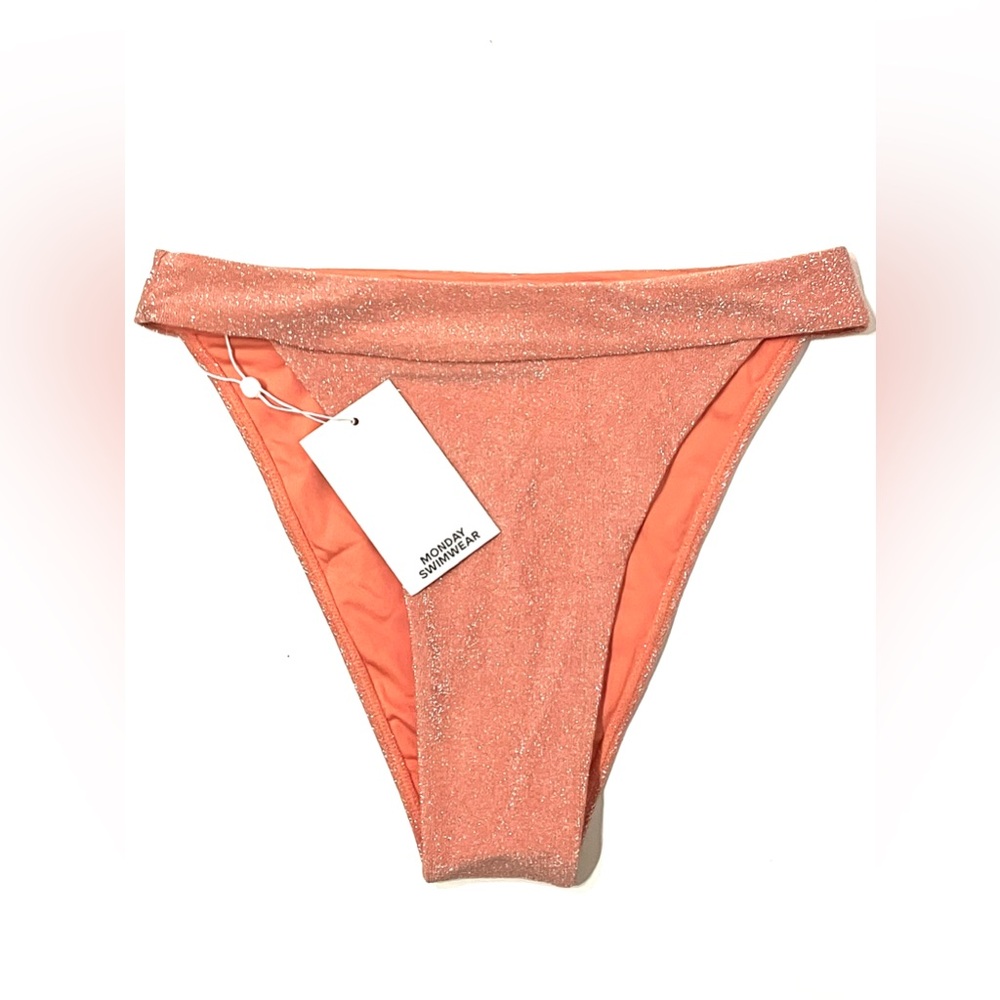 NWT Monday Swimwear Argentina Bikini Bottoms Sunkissed Shimmer S